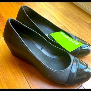Brand new CROC dressy wedge heels